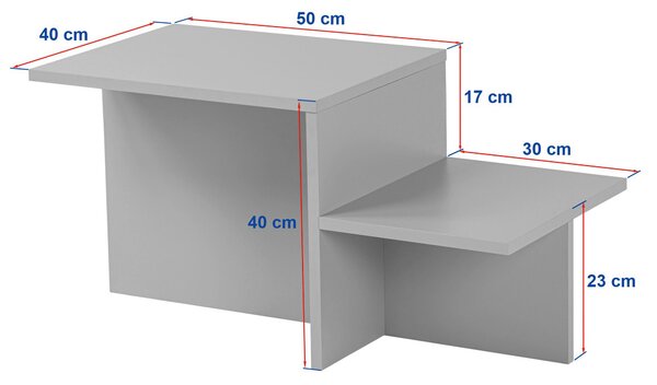 KONFERENČNÝ STOLÍK, krémová, kompozitné drevo, 80/40/40-23 cm MID.YOU - Online Only obývacie izby, Online Only