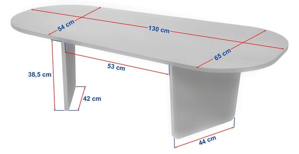 KONFERENČNÝ STOLÍK, farba vlašského orecha, kompozitné drevo, 130/65/40 cm MID.YOU - Stolíky do obývačky, Online Only