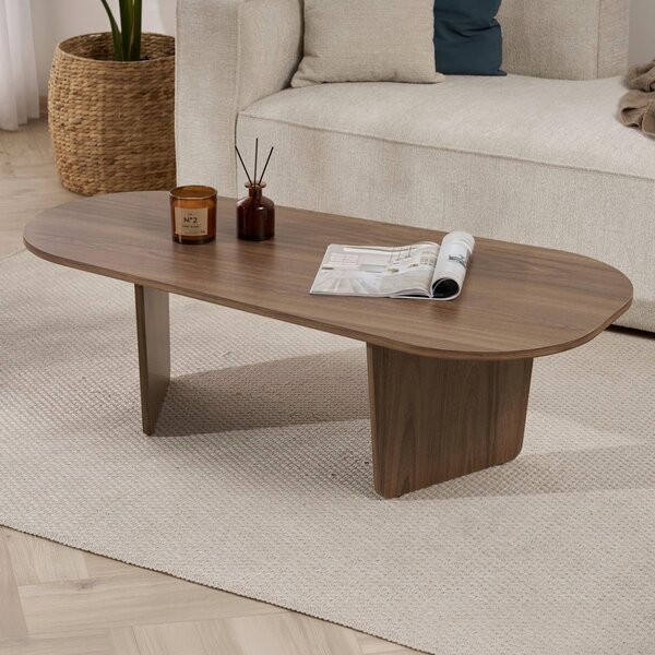 KONFERENČNÝ STOLÍK, farba vlašského orecha, kompozitné drevo, 130/65/40 cm MID.YOU - Stolíky do obývačky, Online Only