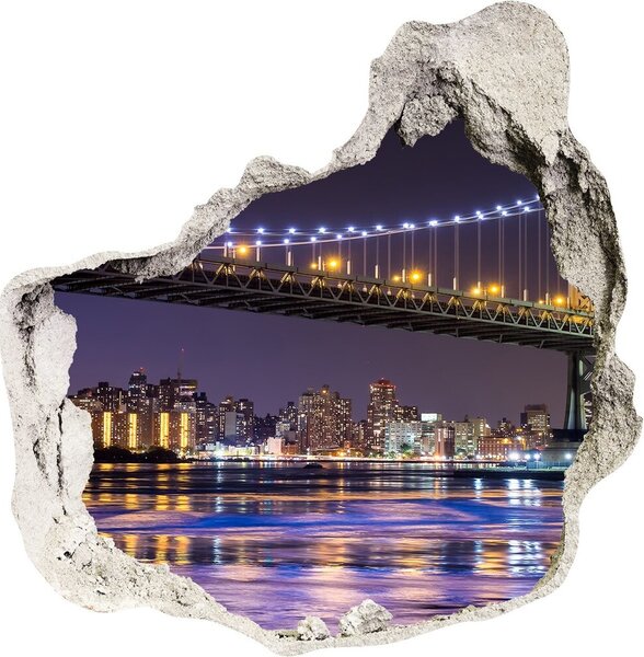 Fotoobraz diera na stenu Bridge v new yorku nd-p-88613776