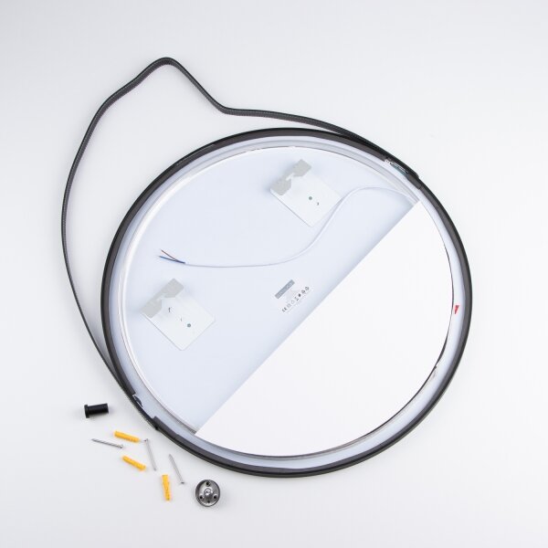Brilagi-LED Kúpeľňové zrkadlo VERESE LED/19W/230V 60 cm čierna IP44 CRI 90 stmievateľné + CCT
