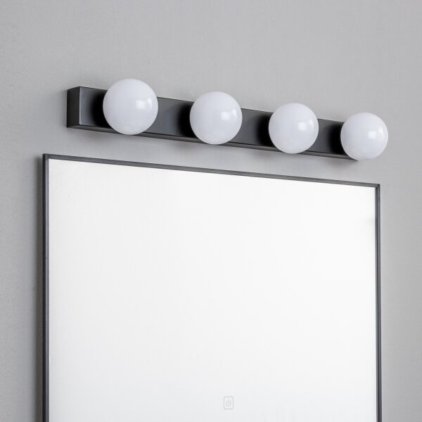 Brilagi - LED kúpeľňové osvetlenie zrkadla HOLLYWOOD 4xLED/3W/230V IP44 čierne