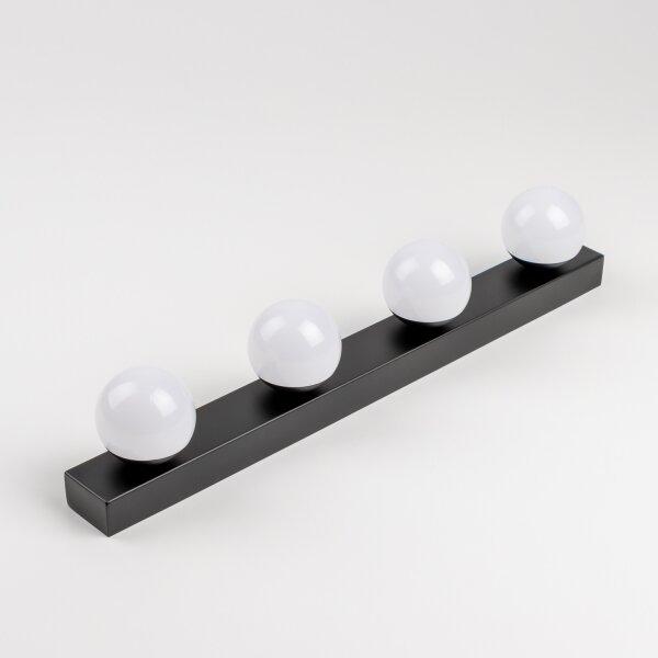 Brilagi - LED kúpeľňové osvetlenie zrkadla HOLLYWOOD 4xLED/3W/230V IP44 čierne