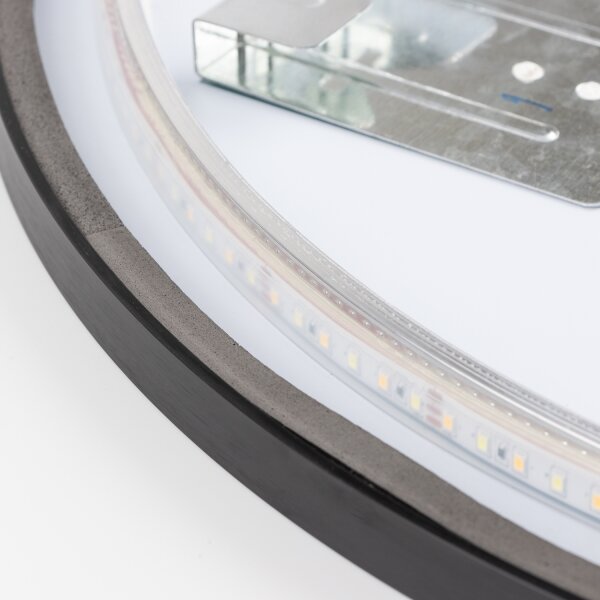 Brilagi-LED Kúpeľňové zrkadlo NOVARA LED/19W/230V 60 cm čierne IP44 CRI 90 stmievateľné + CCT