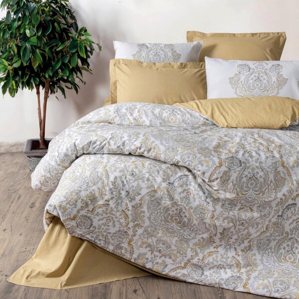 POSTEĽNÁ BIELIZEŇ, viacfarebná, horčicovožltá, 155/220 cm - Online Only bytové doplnky, Online Only
