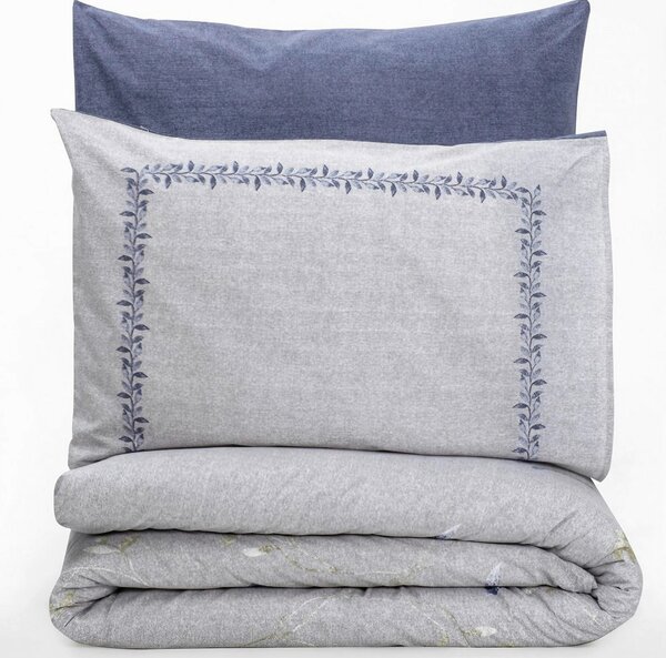 POSTEĽNÁ BIELIZEŇ, viacfarebná, svetlosivá, tmavomodrá, 155/220 cm - Online Only bytové doplnky, Online Only