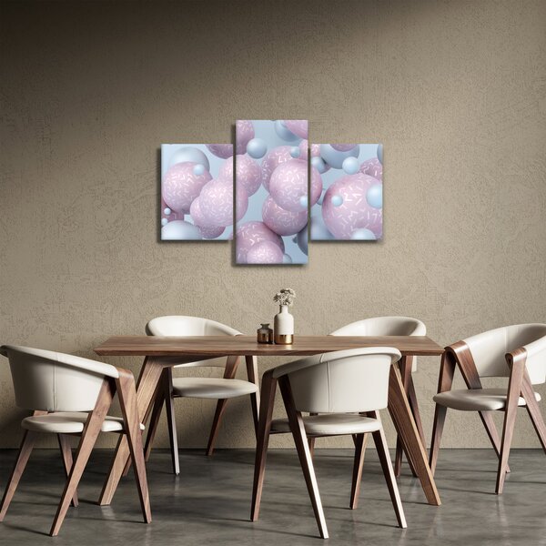 Abstraktný obraz - Pastelové guľa (90x60 cm)