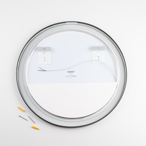 Brilagi - LED kúpeľňové zrkadlo ASTI LED/19W/230V 60 cm čierna IP44 CRI 90 stmievateľné + CCT