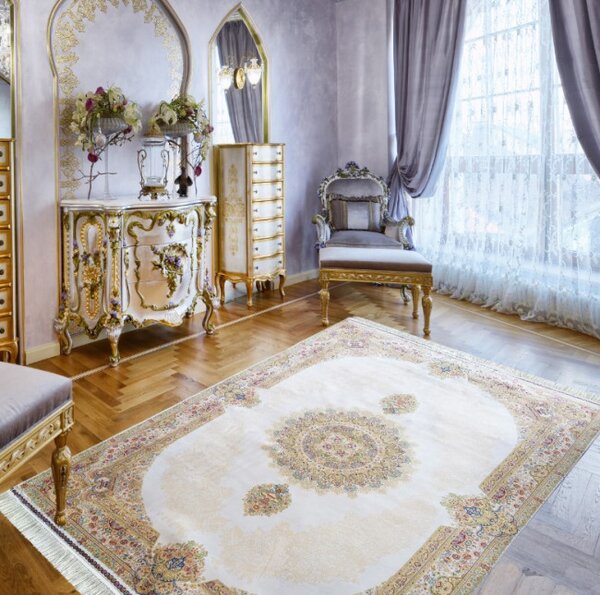 Koberec Exkluzívny Qum Silk 03 krémový
