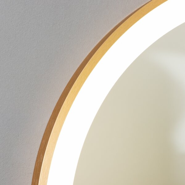 BRILAGI-LED Kúpeľňové zrkadlo ERBA LED/25W/230V 50x80 cm zlaté IP44 CRI 90 stmievateľné + CCT