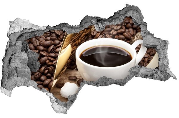 Nálepka 3D diera Šálka kávy nd-b-59335540