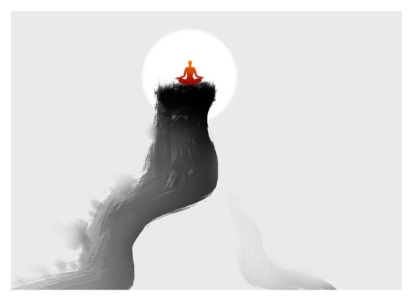 Obraz - Meditácia na vrchole (70x50 cm)