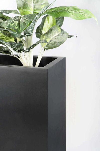 Interiérový kvetináč ELEMENTO, materiál MDF, výška 100 cm, čierny