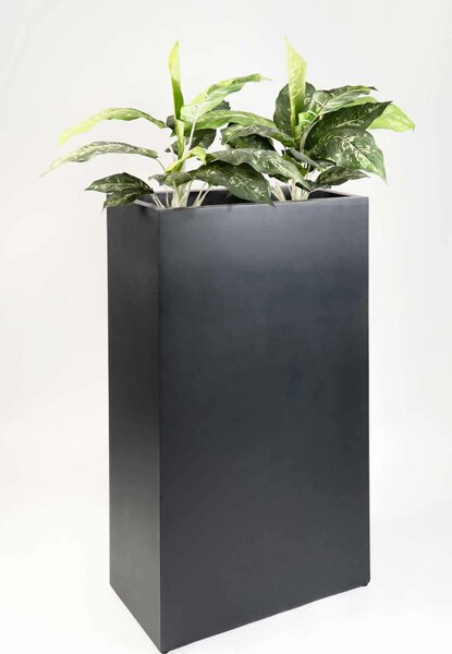 Interiérový kvetináč ELEMENTO, materiál MDF, výška 100 cm, čierny