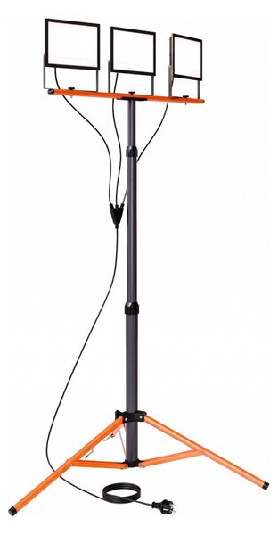 LED reflektor so stojanom 3xLED/100W/230V 4500K IP65 čierna/oranžová