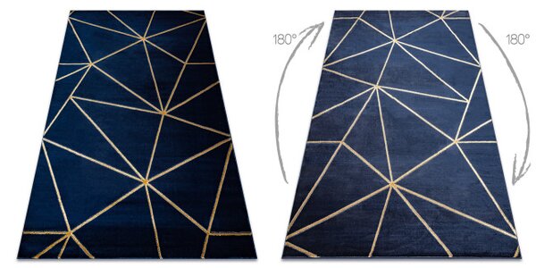 Koberec EMERALD exkluzívny 1013 glamour, styl geometrický granátový / zlatý