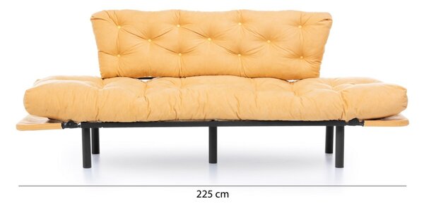 Hanah Home 3-miestna pohovka Nitta 185 cm horčicová