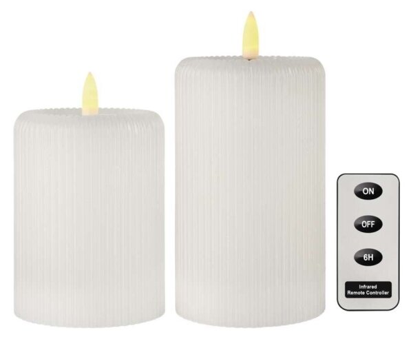 SADA 2x LED sviečky LED/4xAA + diaľkové ovládanie