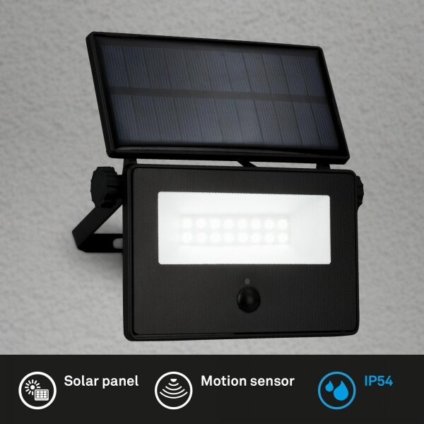 Brilo - LED solárny reflektor s čidlom LED/5W/5,5V IP54 1200 mAh