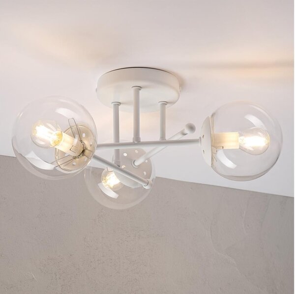 Prisadený luster MALENA 3xE14/5W/230V biela/číra