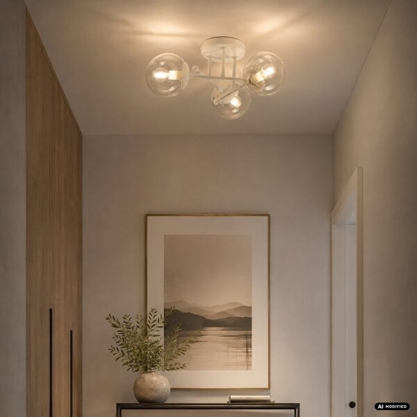 Prisadený luster MALENA 3xE14/5W/230V biela/číra