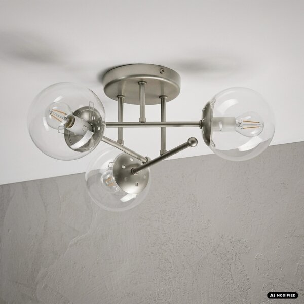Prisadený luster MALENA 3xE14/5W/230V matný chróm/číre
