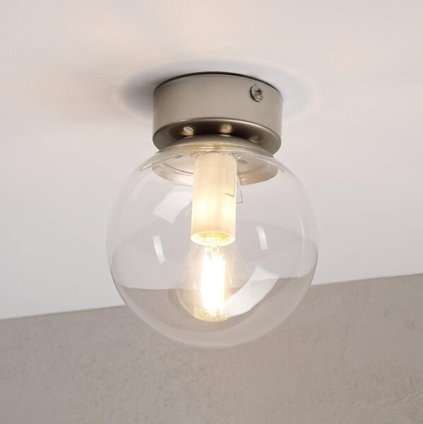 Stropné svietidlo ELIAS 1xE14/5W/230V pr. 13 cm matný chróm/číre