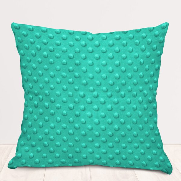 Biante Detská obliečka na vankúš Minky 3D bodky MKP-047 Tyrkysovo zelená 30 x 50 cm