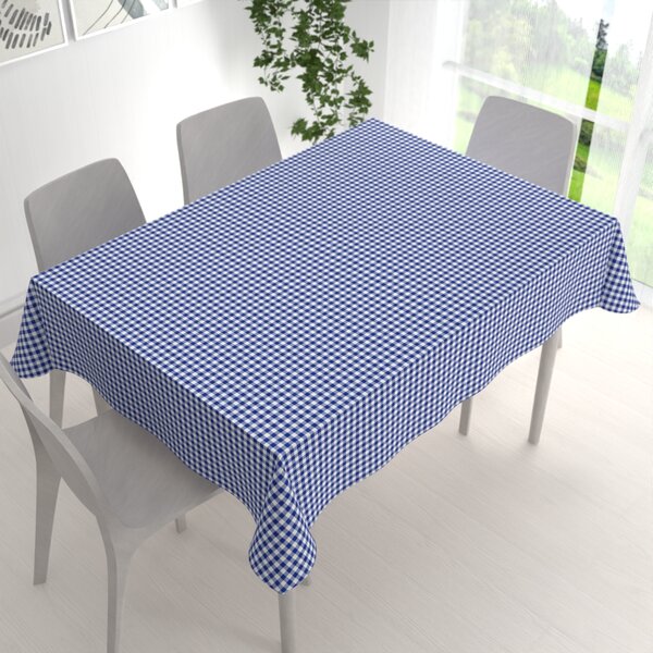 Biante Bavlnený obdĺžnikový obrus Sandra SA-057 Modro-biele kocky 50x100 cm
