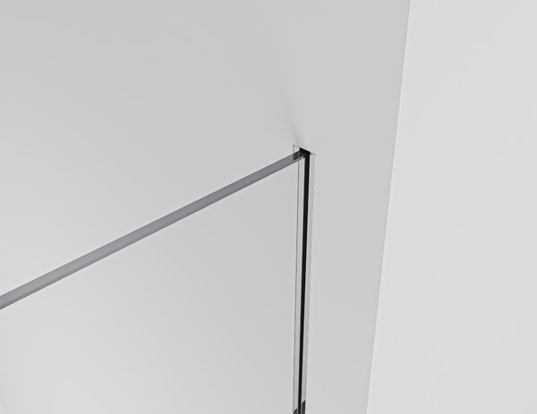 CERANO - Sprchová zástena Walk-in Crystal TL/P - 8 mm - bezvzperový systém - chróm, industriálne sklo - 90x90x200 cm