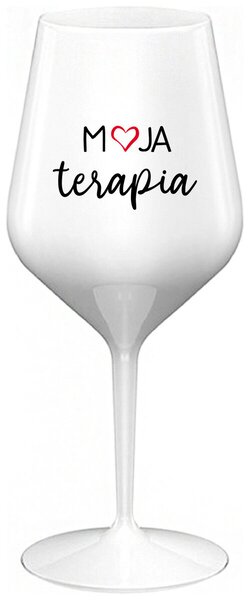 Biely nerozbitný pohár na víno 470 ml - MOJA TERAPIA