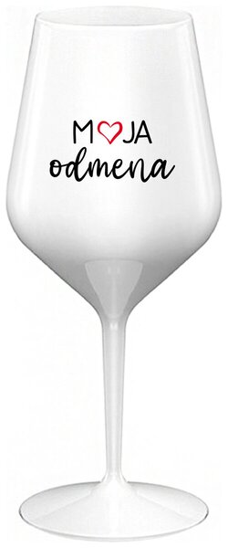 Biely nerozbitný pohár na víno 470 ml - MOJA ODMENA