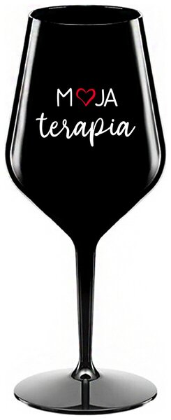 Čierny nerozbitný pohár na víno 470 ml - MOJA TERAPIA