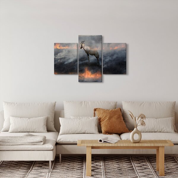 Obraz kamzíka v ohni (90x60 cm)