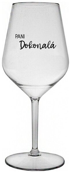 Priehľadný nerozbitný pohár na víno 470 ml - PANI DOKONALÁ