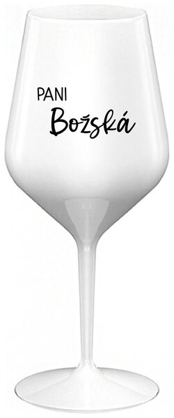 Biely nerozbitný pohár na víno 470 ml - PANI BOŽSKÁ