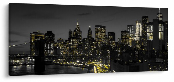 Obraz nočnej metropoly (120x50 cm)