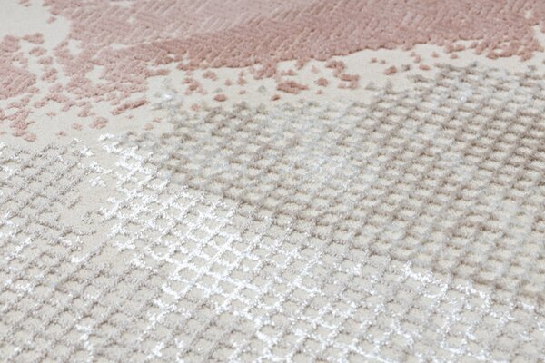 Dywany Łuszczów , Kusový koberec Core A004 Frame beige/pink, 180x270, ružová, chodba / predsieň