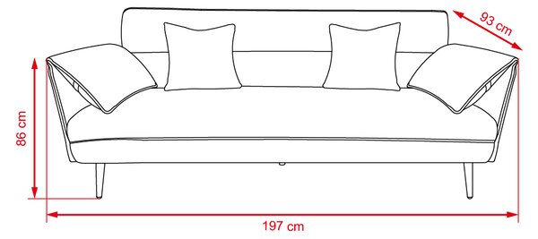 Rozkladacia sofa Catini AMELIA sivá