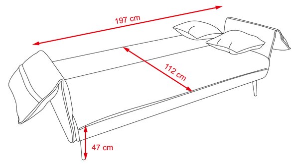 Rozkladacia sofa Catini AMELIA sivá
