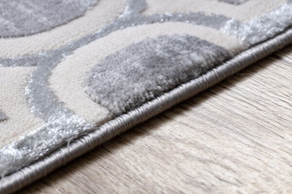 Dywany Łuszczów , Kusový koberec Core W6764 Trellis grey/cream, 80x150, šedá, chodba / predsieň