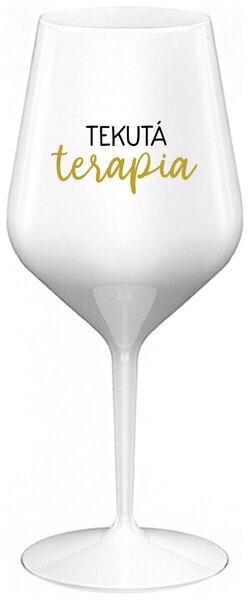 Biely nerozbitný pohár na víno 470 ml - TEKUTÁ TERAPIA