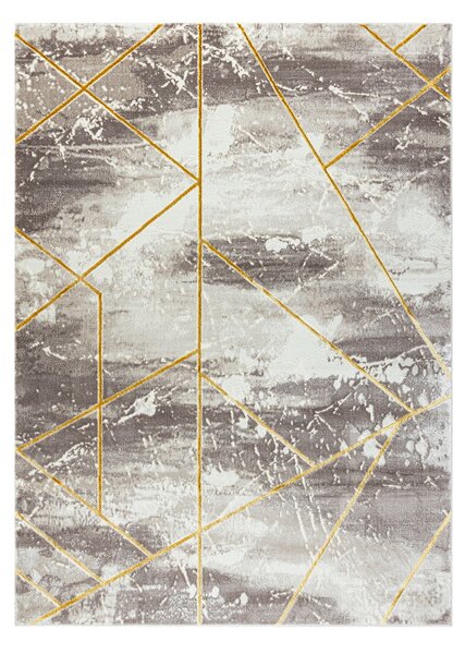 Dywany Łuszczów Kusový koberec Core 1818 Geometric ivory/gold - 120x170 cm