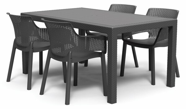 Záhradný set FRAYA 4 + 1 | grafit