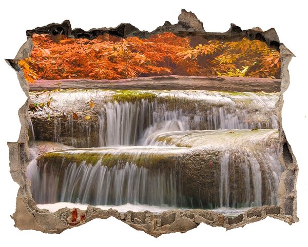 Nálepka fototapeta 3D Vodopád na jeseň nd-k-72393918