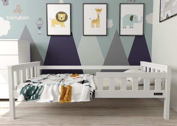 Detská masívna biela posteľ Franzo Rozmer: 160x80