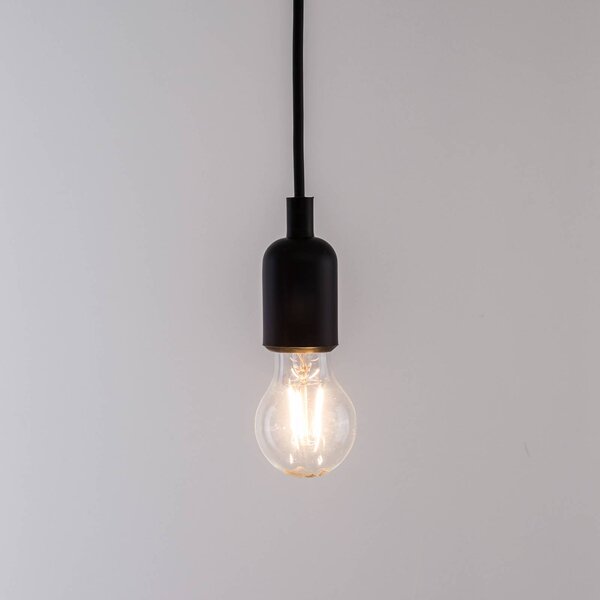 LED závesné svietidlo Maman čierna 14-pl. číra, Čierna, Obývacia izba / jedáleň, Plast, Moderný, Závesné svietidlo