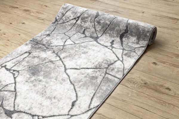 Behúň COZY 8873 Cracks beton - Štrukturálny, tmavosivý