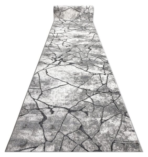 Behúň COZY 8873 Cracks beton - Štrukturálny, tmavosivý