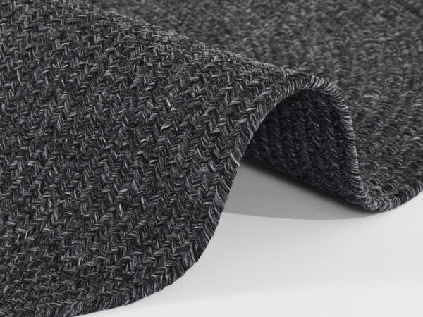 Koberec Hanse Home Braided Trenzado tmavosivý kruh